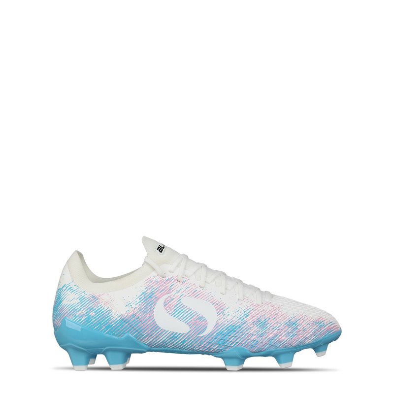 Sondico Blaze Firm Ground Football Boots White Pink Blue 38.00